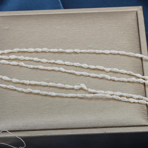 Cultured Baroque Freshwater Pearl Beads, DIY, white, 2mm, Sold Per 42 cm Strand