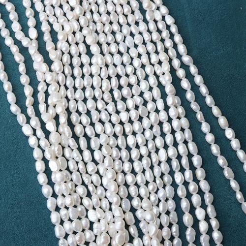 Keshi Cultured Freshwater Pearl Beads, Baroque, DIY, white, 6-7mm, Sold By Strand