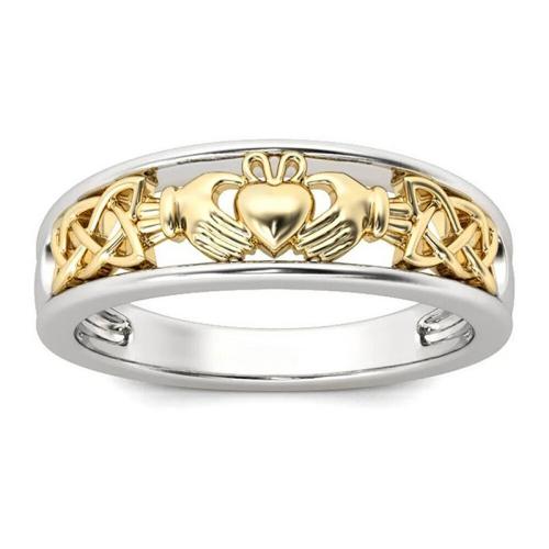 Brass Finger Ring, plated, different size for choice & for woman & two tone & hollow, Sold By PC