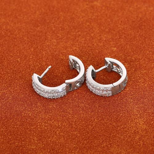 Цирконий Micro Pave латунь Серьги, Латунь, Другое покрытие, ювелирные изделия моды & инкрустированное микро кубического циркония & Женский, продается Пара