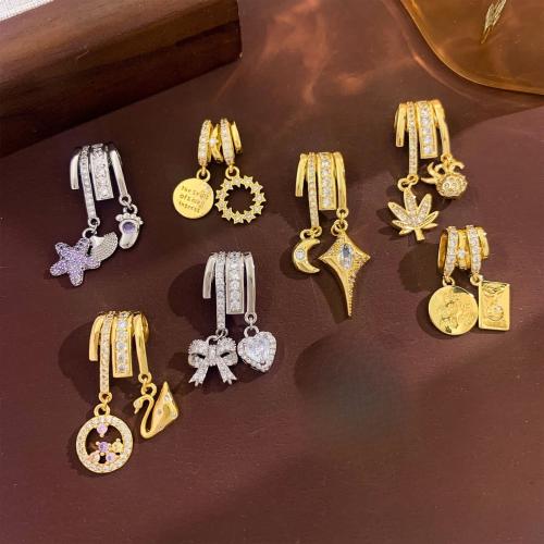 Cúbicos Circonia Colgante Latón Micro pavimenta, metal, chapado, Bricolaje & micro arcilla de zirconia cúbica, más colores para la opción, libre de níquel, plomo & cadmio, Vendido por UD