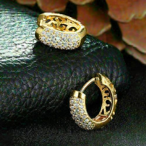 Befestiger Zirkonia Messing Ohrring, plattiert, Modeschmuck & Micro pave Zirkonia & für Frau, verkauft von Paar