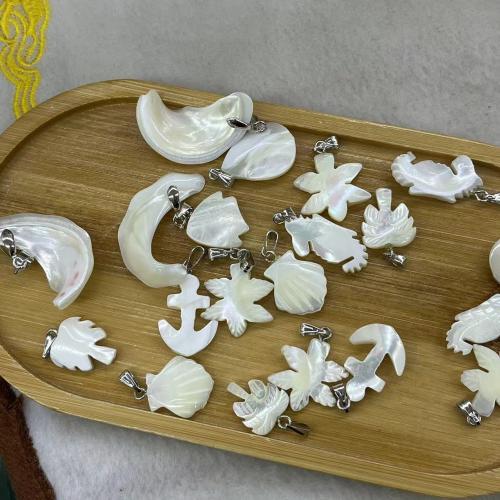 Shell Pendants, with Iron, plated, DIY & with rhinestone, more colors for choice, Sold By PC