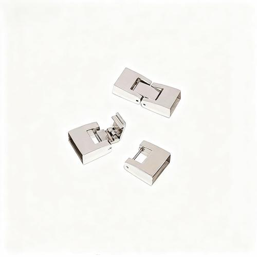 Stainless Steel Jewelry Clasp, 304 Stainless Steel, silver color plated, DIY, silver color, Sold By PC
