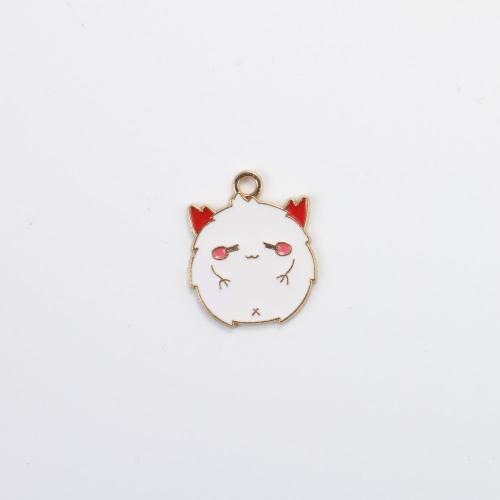 Fashion Halloween Pendant, Tibetan Style, gold color plated, Halloween Design & DIY & enamel, mixed colors, 22x18x1.30mm, Sold By PC