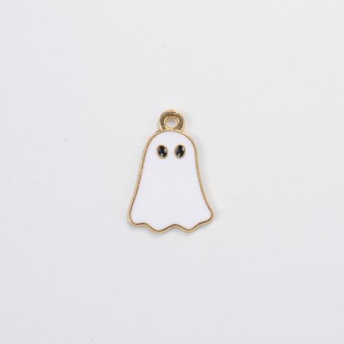 Fashion Halloween Pendant, Tibetan Style, Ghost, gold color plated, Halloween Design & DIY & enamel, mixed colors, 22.40x15.40x1.30mm, Sold By PC