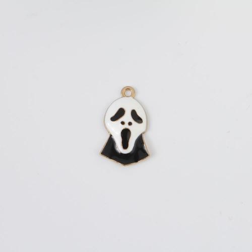Fashion Halloween Pendant, Tibetan Style, Ghost, gold color plated, Halloween Design & DIY & enamel, mixed colors, 25x15x3.40mm, Sold By PC