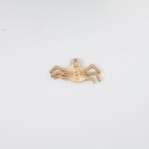 Pendant Halloween Fashion, alliage de zinc, araignée, Placage de couleur d'or, Halloween Design & DIY & émail, couleurs mélangées, 10.30x21x1.30mm, Vendu par PC