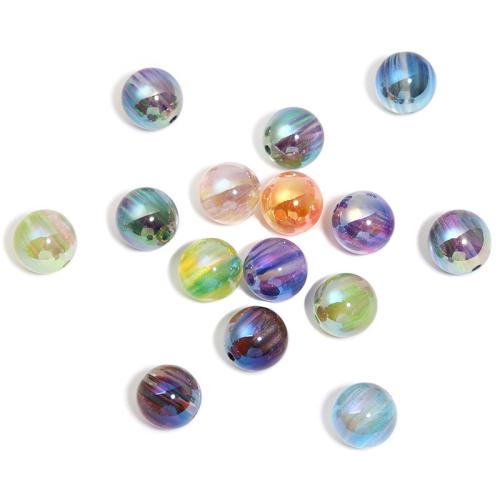Plated Acrylic Beads, gold color plated, DIY, more colors for choice, 100PCs/Bag, Sold By Bag