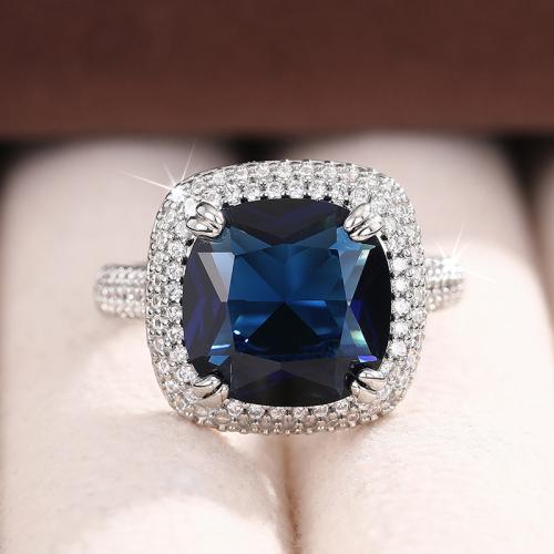 Cubic Zirconia Micro Pave Brass Ring, plated, different size for choice & micro pave cubic zirconia & for woman, Sold By PC