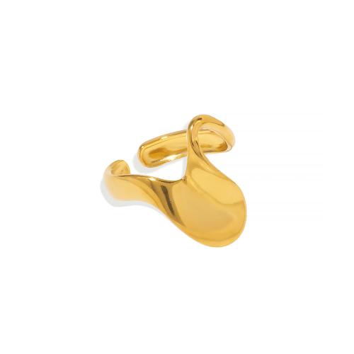 Stainless Steel Finger Ring, 304 Stainless Steel, 18K gold plated, fashion jewelry & for woman, Sold By PC