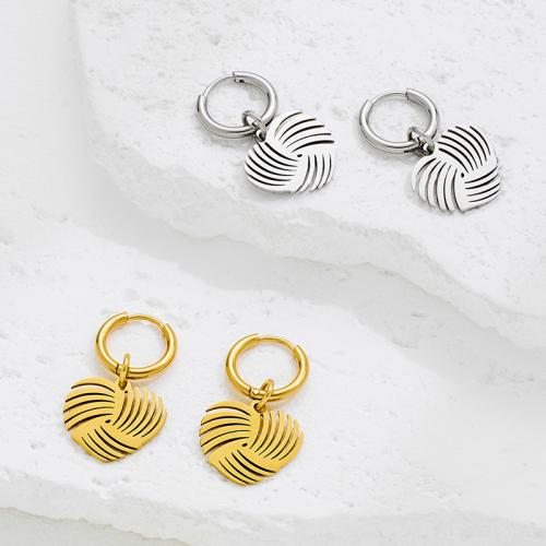 Stainless Steel Drop Earring, 304 Stainless Steel, Heart, plated, fashion jewelry, more colors for choice, Sold By Pair