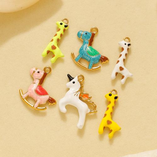 Stainless Steel Animal Pendants, 304 Stainless Steel, gold color plated, DIY & enamel, golden, 10PCs/Bag, Sold By Bag