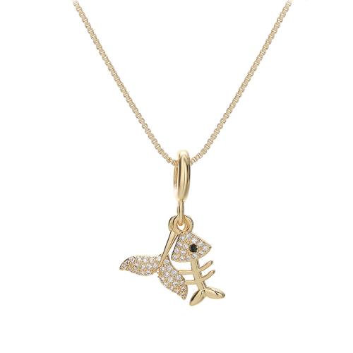 KubikZircon Mikro pflastern Messinghalsketten, Messing, 18K vergoldet, verschiedene Stile für Wahl & Micro pave Zirkonia & für Frau, verkauft von PC