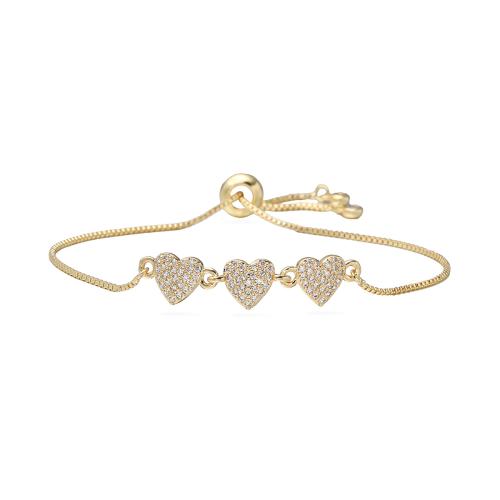 Cubic Zirconia Micro Pave Brass Bracelet, 18K gold plated, different styles for choice & micro pave cubic zirconia & for woman, Sold By PC