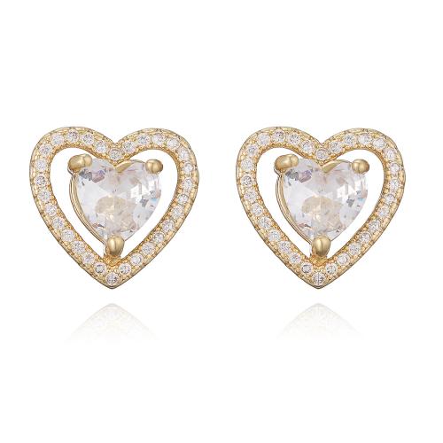 Cubic Zirconia Micro Pave Brass Earring, with Plastic Pearl, 18K gold plated, different materials for choice & different styles for choice & micro pave cubic zirconia & for woman, Sold By Pair