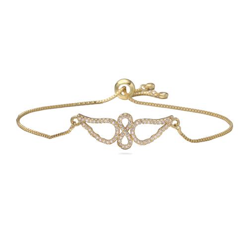 Cubic Zirconia Micro Pave Brass Bracelet, 18K gold plated, different styles for choice & micro pave cubic zirconia & for woman, Sold By PC