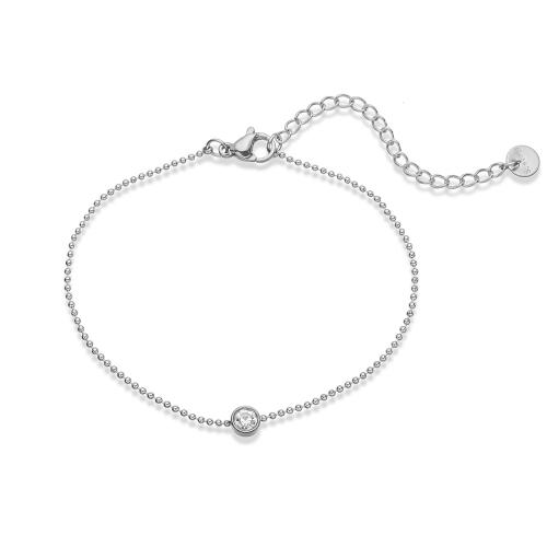 Stainless Steel Jewelry Bracelet, 304 Stainless Steel, plated, fashion jewelry & micro pave cubic zirconia & for woman, more colors for choice, Sold By PC