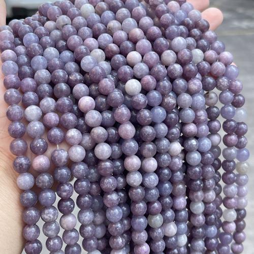 Gemstone Jewelry Beads, Natural Lepidolite, Round, polished, natural & DIY & different size for choice, Sold By Strand