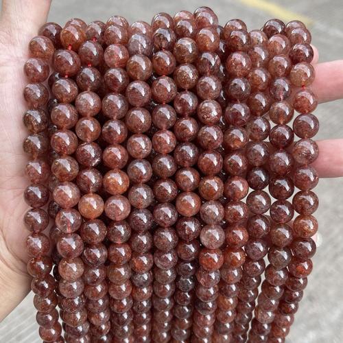 Edelstein Schmuckperlen, mit Strawberry Quartz, rund, natürliche & DIY & verschiedene Größen vorhanden, verkauft von Strang