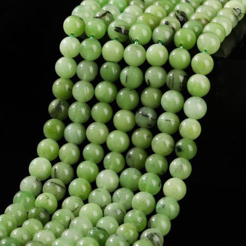 Natural Chalcedony Bead, Green Calcedony, Round, polished, DIY & different size for choice, Sold By Strand