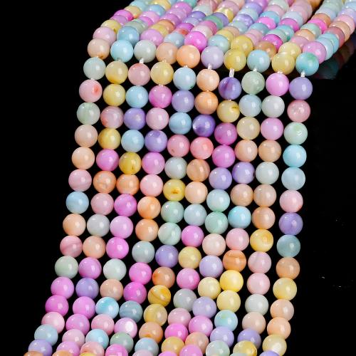 South Sea Shell Beads, Shell Pearl, Round, polished, DIY & different size for choice, multi-colored, Sold By Strand