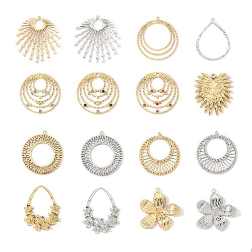 Colgantes de Acero Inoxidable, acero inoxidable 304, chapado en color dorado, Bricolaje & con diamantes de imitación, más colores para la opción, 3PCs/Bolsa, Vendido por Bolsa