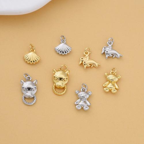 Brass Jewelry Pendants, plated, DIY, more colors for choice, nickel, lead & cadmium free, 6PCs/Bag, Sold By Bag