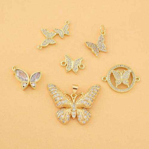 Cubic Zirconia Micro Pave Brass Pendant, plated, DIY & micro pave cubic zirconia, more colors for choice, nickel, lead & cadmium free, Sold By PC