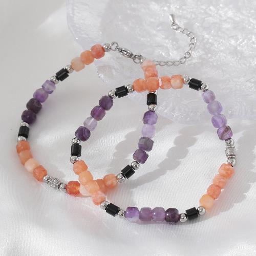 Edelstein Armbänder, 304 Edelstahl, mit Naturstein, handgemacht, Modeschmuck & verschiedene Stile für Wahl & für Frau, verkauft von PC