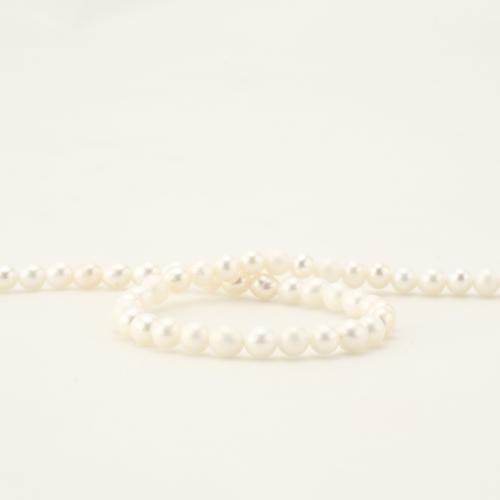 925 Sterling Silver Pearl Necklace, Freshwater Pearl, with 925 Sterling Silver, Rice, fashion jewelry, white, 4-4.5mm, Length:45 cm, Sold By PC