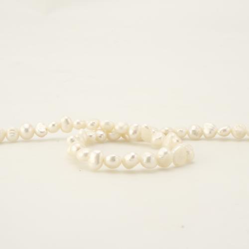 925 Sterling Silver Pearl Necklace, Freshwater Pearl, with 925 Sterling Silver, Baroque, fashion jewelry, mixed colors, 7-8mm, Length:50 cm, Sold By PC