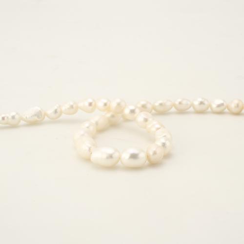 925 Sterling Silver Pearl Necklace, Freshwater Pearl, with 925 Sterling Silver, Baroque, fashion jewelry, mixed colors, 6-7.5mm, Length:45 cm, Sold By PC