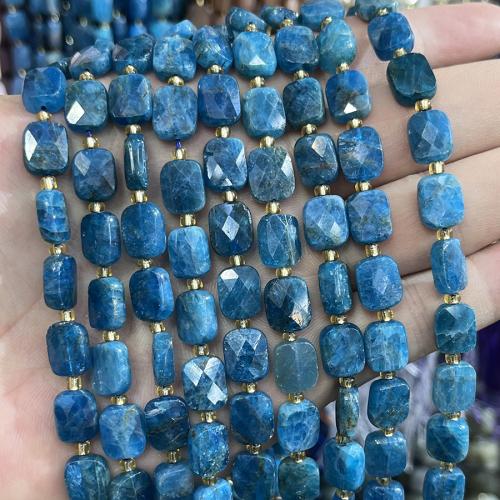 Gemstone Jewelry Beads, Apatites, with Seedbead, DIY, mixed colors, 8x10mm, Sold Per 38 cm Strand