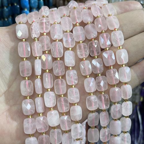 Natural Rose Quartz Beads, with Seedbead, DIY, pink, 8x10mm, Sold Per 38 cm Strand