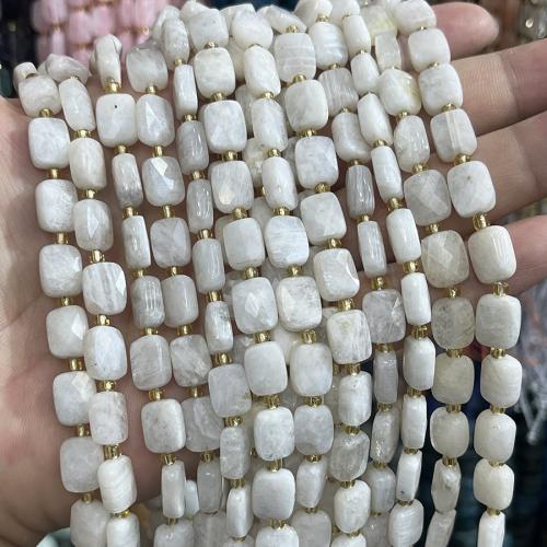 Natural Moonstone Beads, with Seedbead, DIY, mixed colors, 8x10mm, Sold Per 38 cm Strand