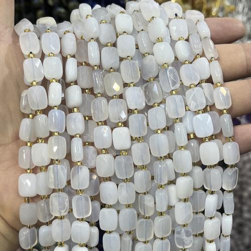 Natural Chalcedony Bead, Purple Chalcedony, with Seedbead, DIY, mixed colors, 8x10mm, Sold Per 38 cm Strand