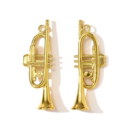 Stainless Steel Pendants, 304 Stainless Steel, gold color plated, DIY, golden, 3PCs/Bag, Sold By Bag