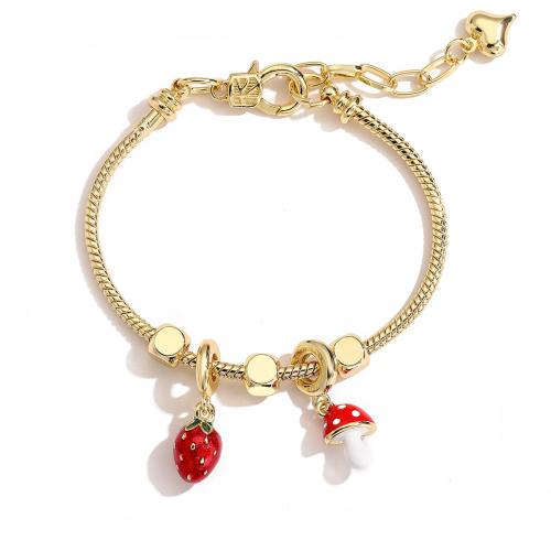 Cubic Zirconia Micro Pave Brass Bracelet, 18K gold plated, different styles for choice & micro pave cubic zirconia & for woman & enamel, Sold By PC