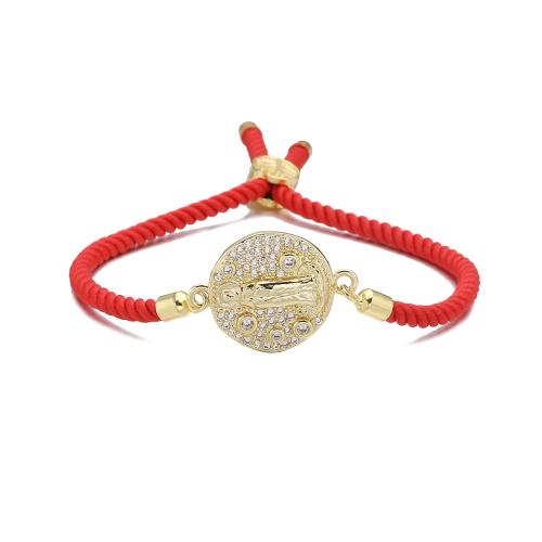 Cubic Zirconia Micro Pave Brass Bracelet, Virgin Mary, 18K gold plated, different styles for choice & micro pave cubic zirconia & for woman, Sold By PC
