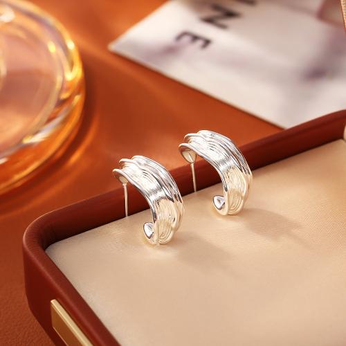 Goujon Laiton, Placage, bijoux de mode & pour femme, argent, Vendu par paire