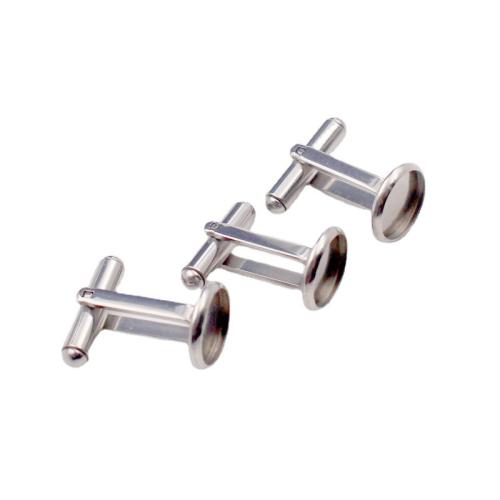 Cufflinks Findings, 304 Stainless Steel, Round, DIY & different size for choice, original color, Sold By PC