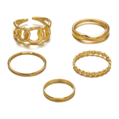 Tibetan Style Ring Set, plated, 5 pieces & for woman, more colors for choice, US Ring Size:3-7, Sold By Set