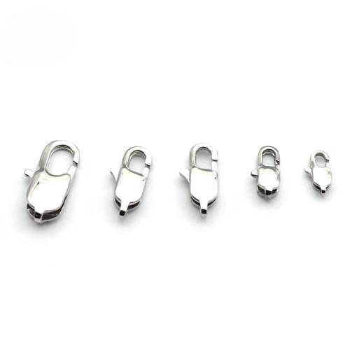 Stainless Steel Lobster Claw Clasp, 304 Stainless Steel, polished, DIY & different size for choice, original color, Sold By PC