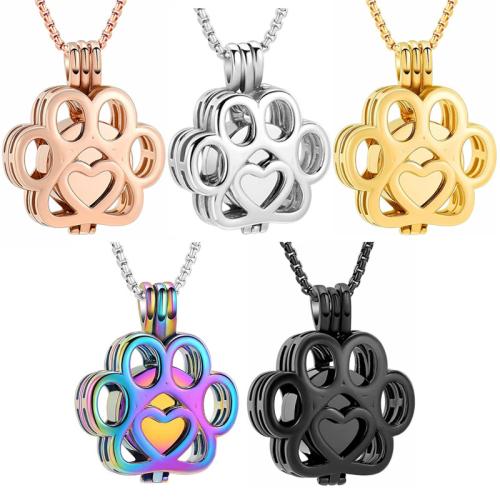 304 Stainless Steel Cinerary Casket Pendant, Flower, plated, DIY & hollow, more colors for choice, Sold By PC