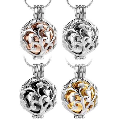 Cremation Jewelry Ashes Urn Collar, acero inoxidable 304, Árbol, chapado, Joyería & hueco, más colores para la opción, Vendido por UD