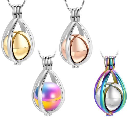 Cremation Jewelry Ashes Urn Collar, acero inoxidable 304, Gota, chapado, Joyería & hueco, más colores para la opción, Vendido por UD