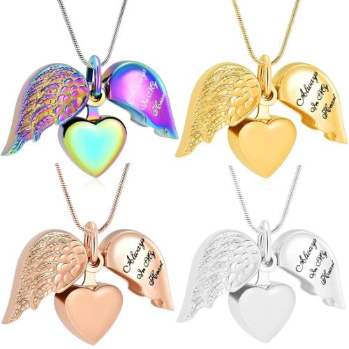 304 Stainless Steel Cinerary Casket Pendant, Heart, plated, DIY, more colors for choice, Sold By PC