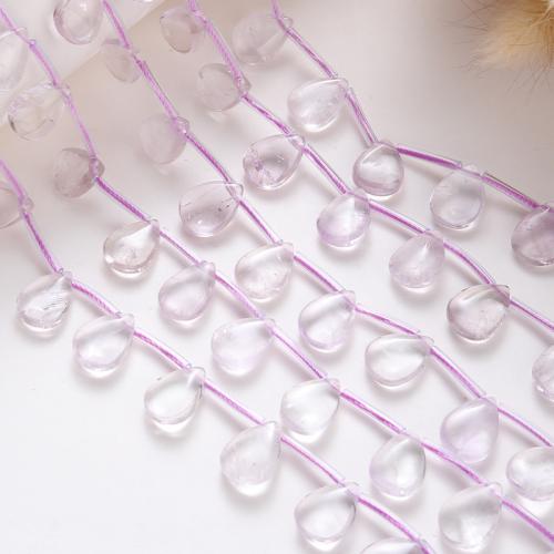 Natural Amethyst Beads, Teardrop, DIY, purple, 14x10x5mm, Sold Per 38 cm Strand