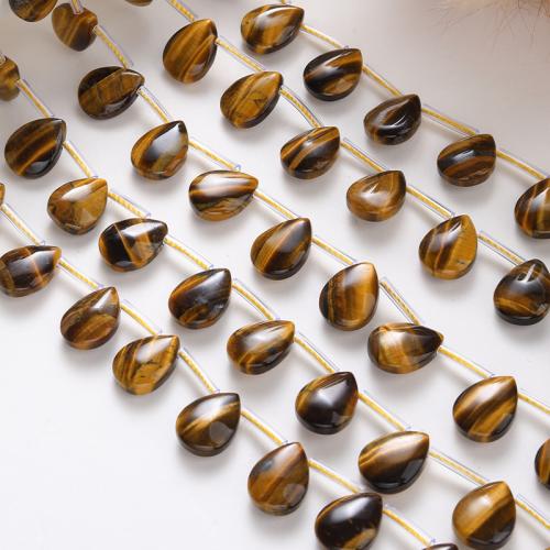 Natural Tiger Eye Beads, Teardrop, DIY, mixed colors, 14x10x5mm, Sold Per 38 cm Strand